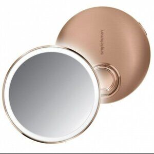 Simplehuman Sensor Mirror Compact-Rose Gold-Like New.